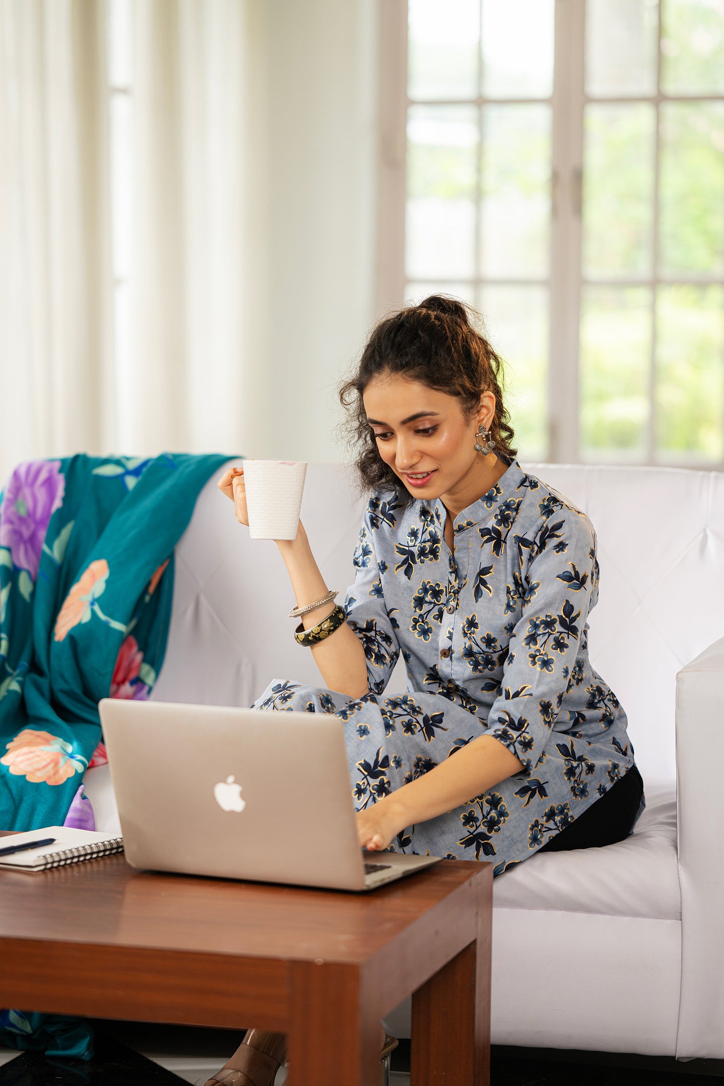 Midnight Bloom Kurti