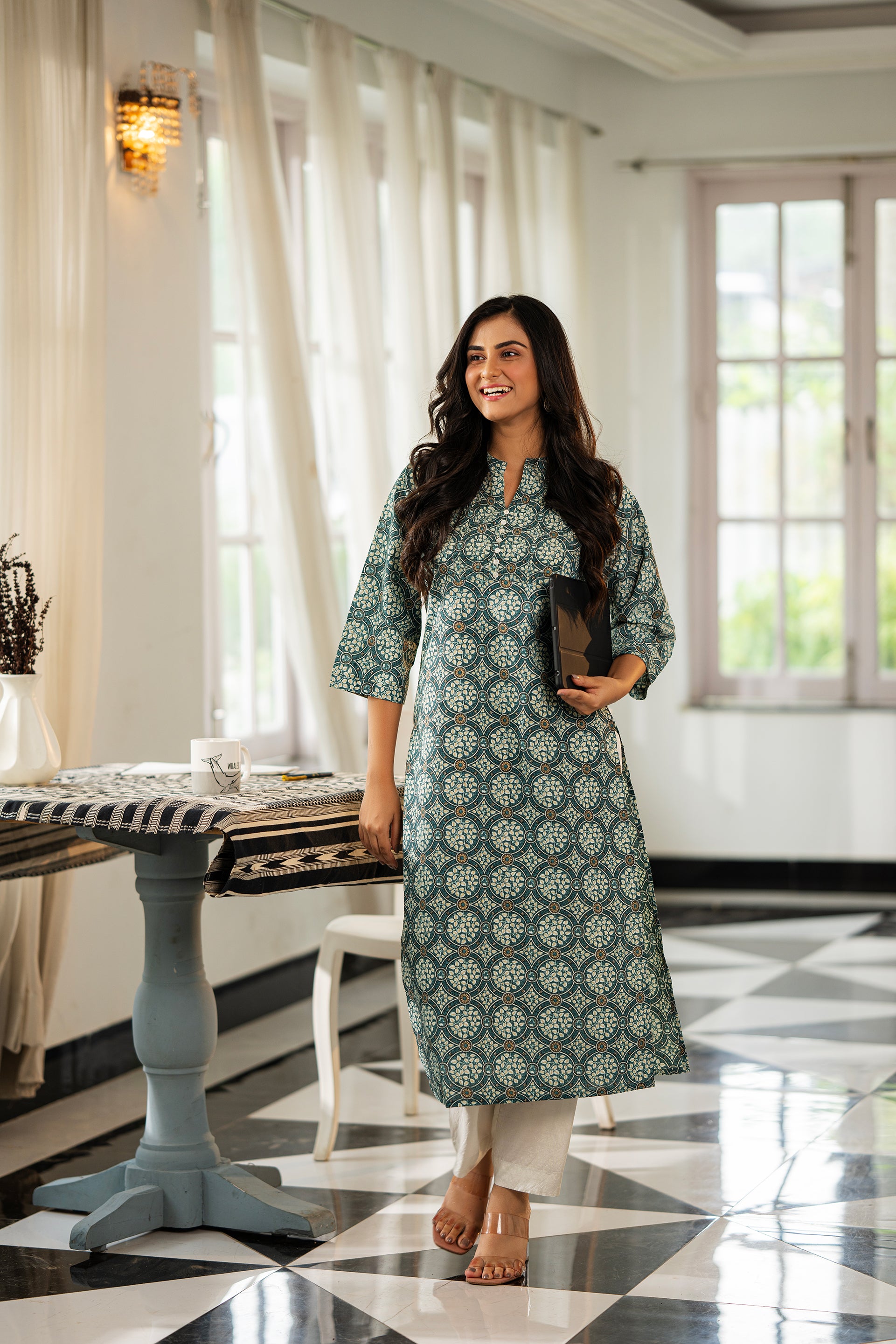 Emerald Charm Printed Kurti