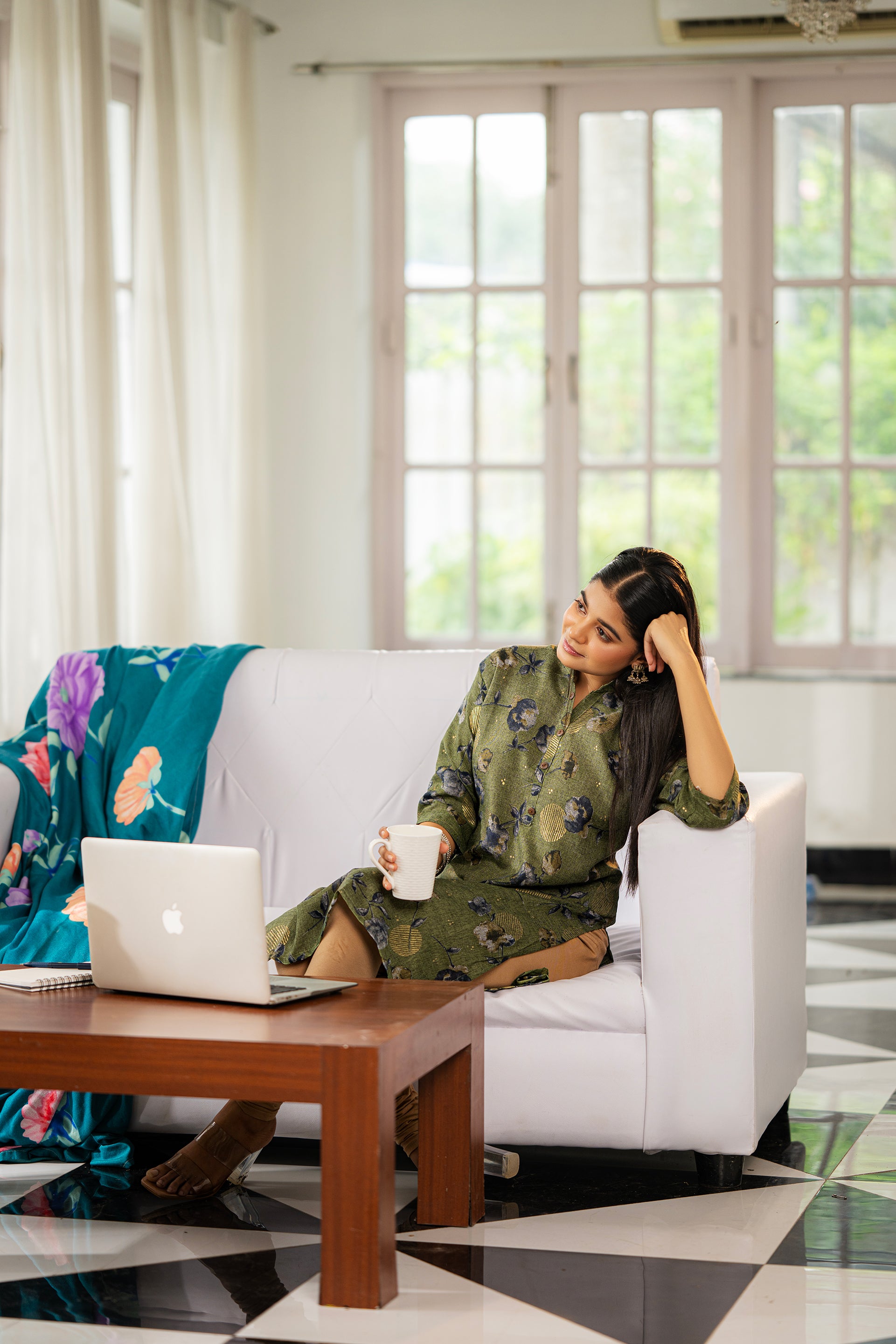 Olive Bloom Kurti