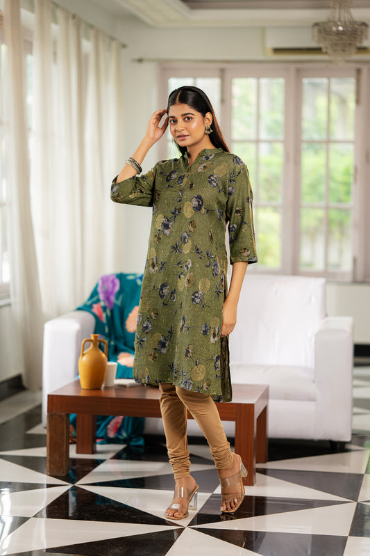 Olive Bloom Kurti