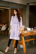 The Celestine Lilac Heritage Kurta