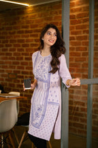 The Celestine Lilac Heritage Kurta