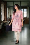 The Elowen Blush Botanical Kurta